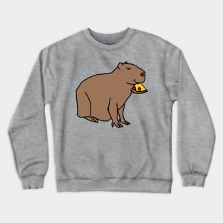 Pizza Slice Capybara Crewneck Sweatshirt